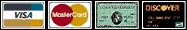 Visa, MasterCard, AmericanExpress, Discover